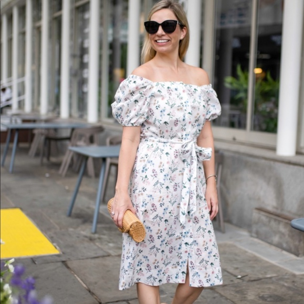 NWT J.Crew Liberty Print Dress Annelise floral Midi New Blogger Favorite Small